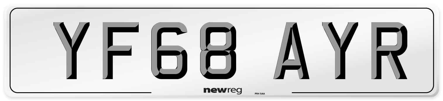 YF68 AYR Number Plate from New Reg